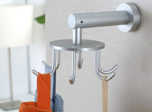 Load image into Gallery viewer, Sunsign Rotating Hook, 6 Hook Rotating Bracket| Wall Hook| for Belt Scarves/Ties/Handbags| Multi-Purpose Rotary Hook (Space Aluminum)