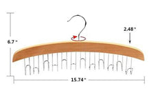 Load image into Gallery viewer, Louise Maelys Wooden 12 Hooks Tie Rack Hanger-Multipurpose Closet Organizer Holds for Tie Belt Scarf