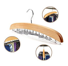 Load image into Gallery viewer, Dbao Pro Tie Rack for Closet,Premium Natural Wooden Tie Hanger Organizer with 24 Rotatable Swivel Metal Stainless Steel Hook,for Men Women Scarf Tie Belt Versatility Rack Organizer Hanger.