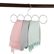 Load image into Gallery viewer, Poeland 1kuan Scarf Closet Organizer Hanger, No Snag Storage Scarves, Ties, Belts, Shawls, Pashminas, 2 Pack