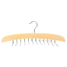 Load image into Gallery viewer, Juvale Natural Wood Multi Hook Tie Rack - 12 Hooks to Organize Ties Accessories - 16 Inch - Single Unit