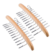 Load image into Gallery viewer, Tosnail Wooden Tie Hanger Rack Organizer - Each Holds 24 Ties - Pack 2