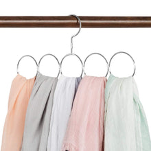Load image into Gallery viewer, Poeland 1kuan Scarf Closet Organizer Hanger, No Snag Storage Scarves, Ties, Belts, Shawls, Pashminas, 2 Pack