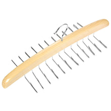 Load image into Gallery viewer, Juvale Natural Wood Multi Hook Tie Rack - 12 Hooks to Organize Ties Accessories - 16 Inch - Single Unit