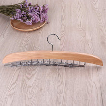 Load image into Gallery viewer, Multifunctional Premium Wooden Necktie Tie Hanger Rack Scarf Organizer Holder with 24 Hooks