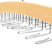Load image into Gallery viewer, Juvale Natural Wood Multi Hook Tie Rack - 12 Hooks to Organize Ties Accessories - 16 Inch - Single Unit