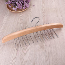 Load image into Gallery viewer, Multifunctional Premium Wooden Necktie Tie Hanger Rack Scarf Organizer Holder with 24 Hooks