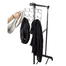 Load image into Gallery viewer, Mind Reader Scarf, Belt, Tie Organizer Hanger Holder Rack, Silver