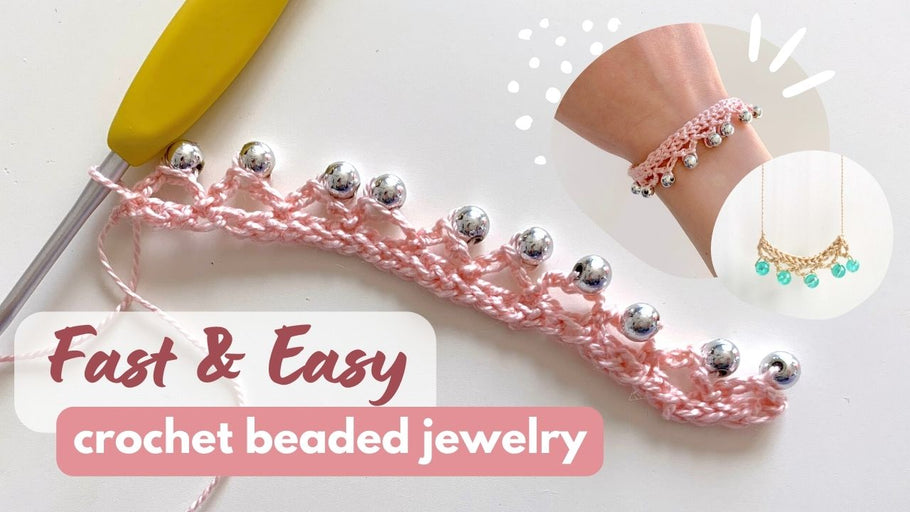Crochet Beaded Jewelry · Free Pattern: Necklace, Bracelet, Anklet, & more!