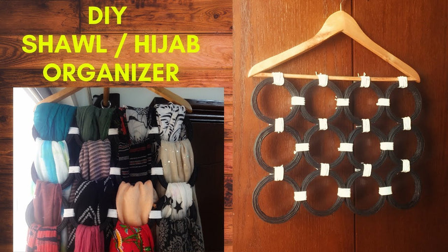 Diy shawl or hijab or scarf organizer | diy shawl holder using newspaper | best out of waste | #61 by Akhila's Vlogs N Vogue (1 year ago)