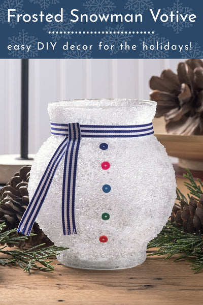 Epsom Salt Snowman Votive for Winter