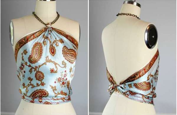 How to make a recycled scarf top