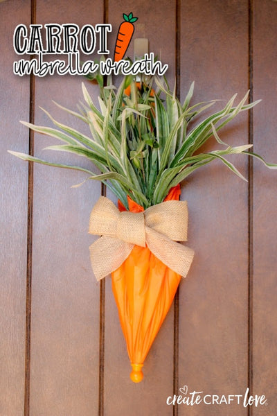 Carrot Umbrella Wreath for Easter