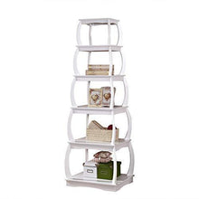 Load image into Gallery viewer, Buy now mixcept 66 multi purpose shelves 5 tier bookshelf bookcases wooden storage display shelf standing shelving unit collection shelf white