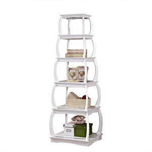 Buy now mixcept 66 multi purpose shelves 5 tier bookshelf bookcases wooden storage display shelf standing shelving unit collection shelf white