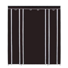Load image into Gallery viewer, Discover amashion 69 5 tier portable clothes closet wardrobe storage organizer with non woven fabric quick and easy to assemble dark brown