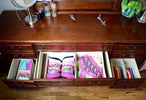 Results adorn foldable cloth organizer basket bins dresser drawer closet storage cube baskets for underwear bras socks ties scarves hats gloves more 6 piece set beige color