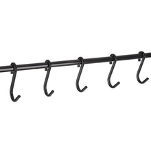 Load image into Gallery viewer, On amazon langria entryway coat rack metal standing hall tree with 2 tier grid wire shoe rack wooden bench and hat umbrella holder features 5 hooks black
