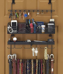 Latest longstem mens 9200 over the door wall belt tie valet organizer beautiful black powder coat see our 9100 5 star reviews mens organizer patented rated best