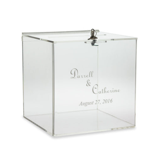 Featured source one personalized custom engraved donation box perfect for weddings parties businesses donations any occasion or celebration 10 x 10 x 10 engraved