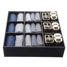 Load image into Gallery viewer, Select nice luxury and stylish acrylic organizer fine and elegant gift keep belts socks ties underwear panties briefs boxers scarves organized drawer divider closet and storage box