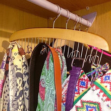 Load image into Gallery viewer, Louise Maelys Wooden 12 Hooks Tie Rack Hanger-Multipurpose Closet Organizer Holds for Tie Belt Scarf