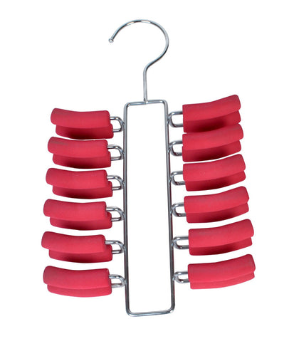 Umo Lorenzo Chrome Plated Tie Rack (Red)
