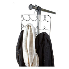 Load image into Gallery viewer, Mind Reader Scarf, Belt, Tie Organizer Hanger Holder Rack, Silver