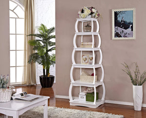Discover the mixcept 66 multi purpose shelves 5 tier bookshelf bookcases wooden storage display shelf standing shelving unit collection shelf white